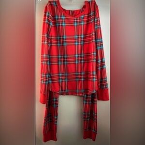 Fabkids Vibrant Red PJ’s Size S Top 36-38”, waist 28-34” stretchy